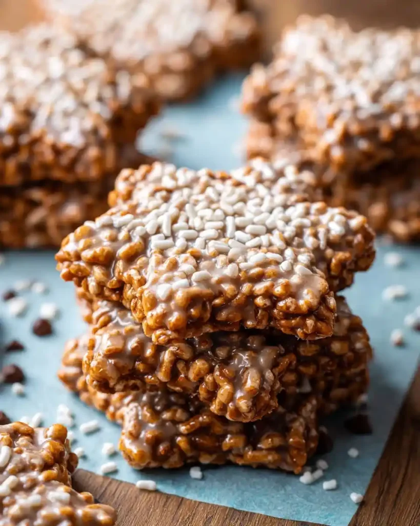 A stack of {{ $('Fetch Recipe Data').first().json["Main Keyword"] }} topped with white sprinkles.